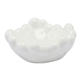 Aesthetic White Cloud Ceramic Storage Jar Nordic Bubble Box with Lid Minimalist Trinket Organizer