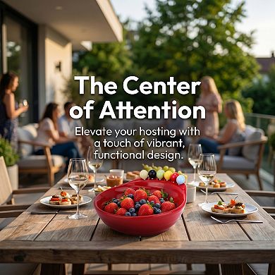Modern Irregular Decorative Bowl Shaped Fruit Bowl Abstract Fluted Centerpiece Bowl for Kitchen