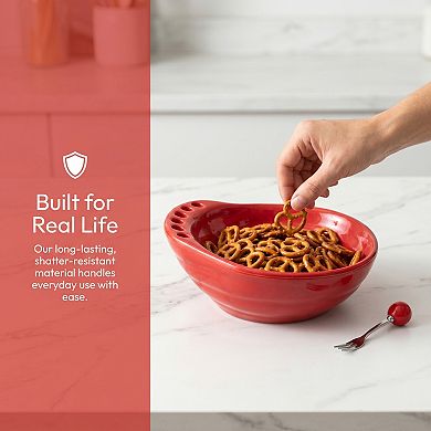 Modern Irregular Decorative Bowl Shaped Fruit Bowl Abstract Fluted Centerpiece Bowl for Kitchen