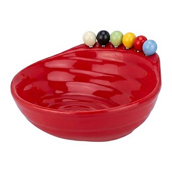 Modern Irregular Decorative Bowl Shaped Fruit Bowl Abstract Fluted Centerpiece Bowl for Kitchen
