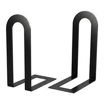 Decorative Metal Bookends Compact Hollow Book Ends for Shelves 2 pc 5.5"Lx3.7"Wx2.2"H