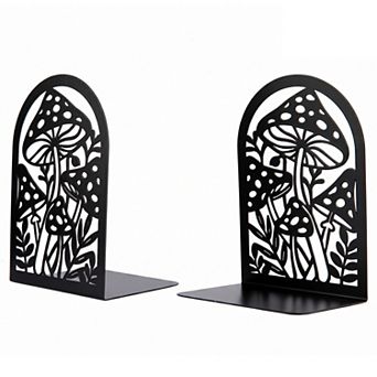 Decorative Metal Bookends Tree Design Book Ends Non Skid Forest Book Stopper 2 pc 4.7"Lx3.5"Wx6.8"H