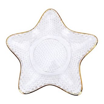 Star Decorative Bowl Aesthetic Star Shaped Trinket Dish for Small Catchall Tray 5.1"Lx5.1"Wx0.6"H
