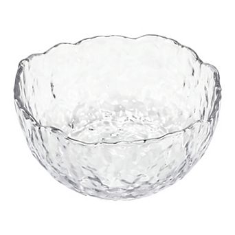 Modern Glacier Decorative Bowl Irregular Wavy Pedestal Bowl Aesthetic Melted Ice 5.1"Lx5.1"Wx2.6"H
