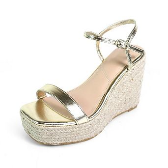 Cassie-3 Espadrille Wedge Ankle Strap Open Toe Sandals