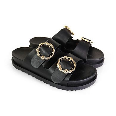 Lilith-2 Adjustable Buckle Platform Sandals Casual Comfort Slides