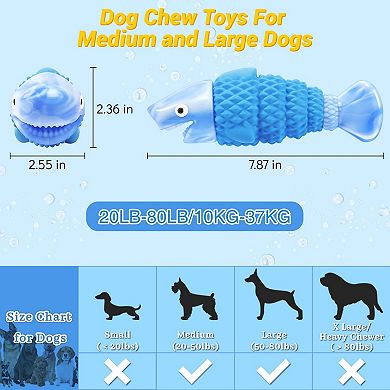 Bacon Flavor Squeaky Chew Toys Teeth Cleaning for Medium Large Dogs