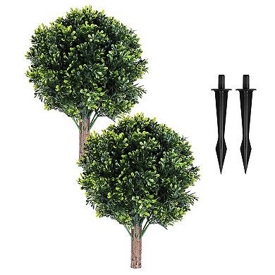 2-Pack Artificial Lavender Topiary Balls