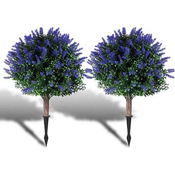 2-Pack Artificial Lavender Topiary Balls