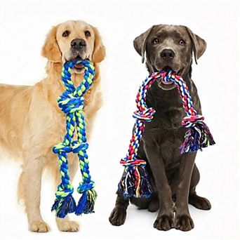 2 Pack Heavy Duty Dog Rope Toys Tug Chew Teeth Cleaning for Large Dogs