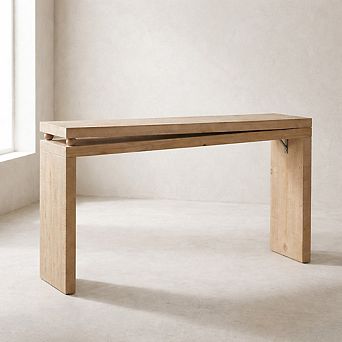 GOMYHOME 52.6" Narrow Console Table, Wood Entryway Sofa Table with Bead Detail
