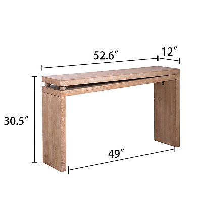 GOMYHOME 52.6" Narrow Console Table, Wood Entryway Sofa Table with Bead Detail