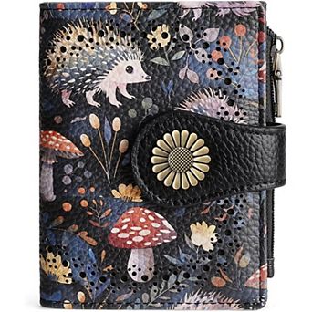 Small Wallets for Women Bifold RFID Blocking PU Leather with Zipper Coin Pocket,for Daily Travel Use