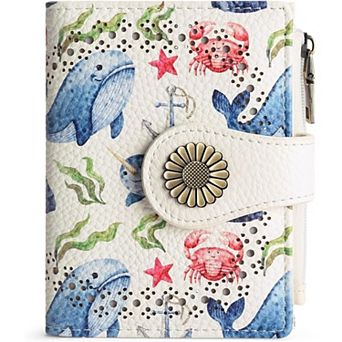 Small Wallets for Women Bifold RFID Blocking PU Leather with Zipper Coin Pocket,for Daily Travel Use