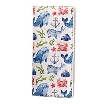 Women's RFID Blocking Long Wallet, 12 Card Slots, Cute Cartoon Print, for Travel & Daily Use