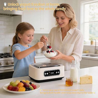 1.7 Quart Stainless Steel Yogurt Maker with Adjustable Temperature and Timer 1 Piece