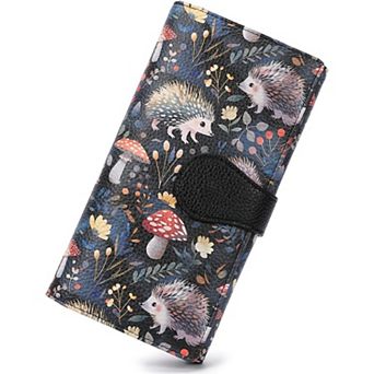 Women's RFID Blocking Wallet, Trifold PU Leather Wallet with Cute Print for Travel & Daily Use