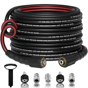 1 pc 50FT 1/4 Inch Pressure Washer Hose 3600PSI M22 14mm 3/8 Quick Connect Extension