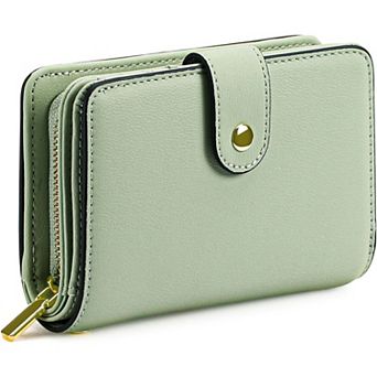 Ladies PU Leather Wallet, RFID Blocking Compact Lightweight Purse, Suitable for Travel, Shopping