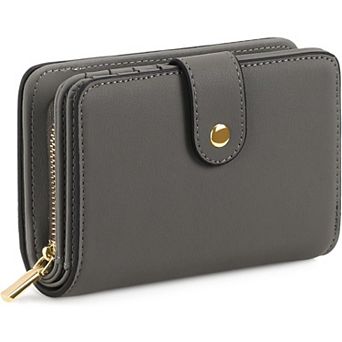 Ladies PU Leather Wallet, RFID Blocking Compact Lightweight Purse, Suitable for Travel, Shopping