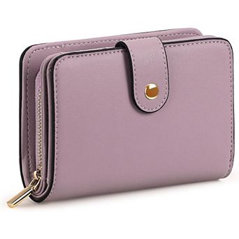 Ladies PU Leather Wallet, RFID Blocking Compact Lightweight Purse, Suitable for Travel, Shopping