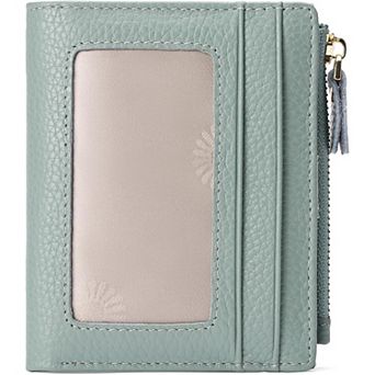 Small Wallets for Women RFID Blocking, Slim Bifold PU Leather Wallet with Zipper Coin Purse