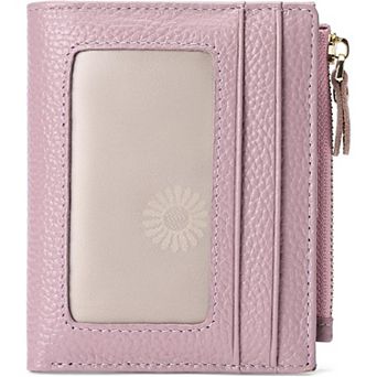 Small Wallets for Women RFID Blocking, Slim Bifold PU Leather Wallet with Zipper Coin Purse