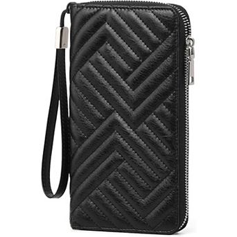Women's RFID Blocking Wallet, PU Leather Large Capacity Wristlet Clutch for Daily Use, Travel