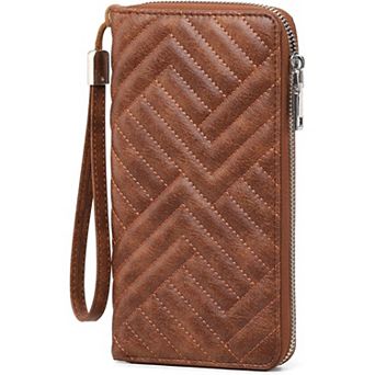 Women's RFID Blocking Wallet, PU Leather Large Capacity Wristlet Clutch for Daily Use, Travel