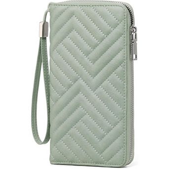 Women's RFID Blocking Wallet, PU Leather Large Capacity Wristlet Clutch for Daily Use, Travel