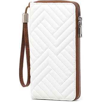 Women's RFID Blocking Wallet, PU Leather Large Capacity Wristlet Clutch for Daily Use, Travel