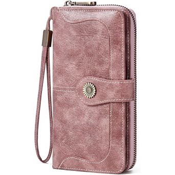 Women's RFID Blocking Wallet - Bifold PU Leather Purse with 16 Card Slots, for Daily Use & Travel
