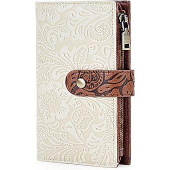 Women's Trifold Wallet, RFID Blocking PU Leather Large Capacity Purse,Embossed Pattern Ladies Wallet