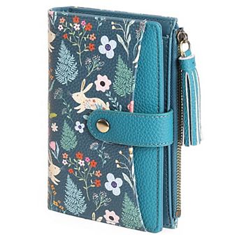 Women's Short PU Wallet, with 10 Card Slots and Tassel Zipper, for Daily & Travel