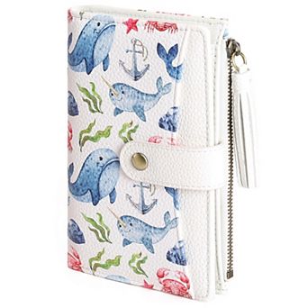 Women's Short PU Wallet, with 10 Card Slots and Tassel Zipper, for Daily & Travel