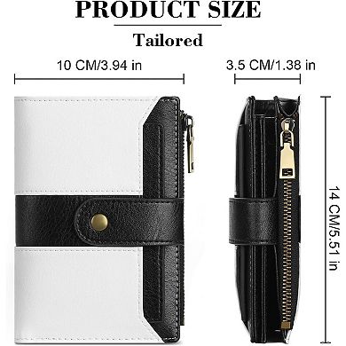 Small Wallets for Women,PU Leather Bifold RFID Blocking,Compact with ID Window,for Shopping Travel