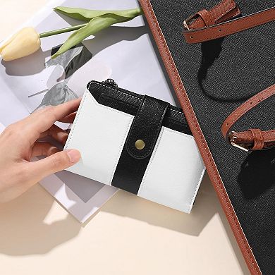 Small Wallets for Women,PU Leather Bifold RFID Blocking,Compact with ID Window,for Shopping Travel