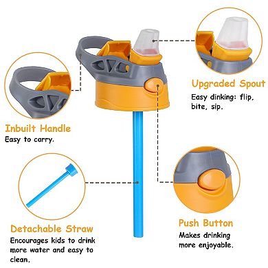 16.2oz Kids Leak-Proof Water Bottle with Straw
