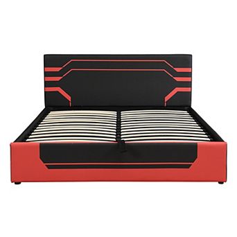 Hydraulic Storage Gaming Bed Frame, Esports RGB Design, Lift Platform for Organization