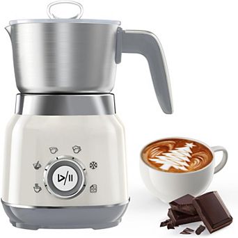 6-in-1 Milk Frother and Steamer, 16.9oz Electric Foam Maker for Latte, Cappuccino, Hot Chocolate