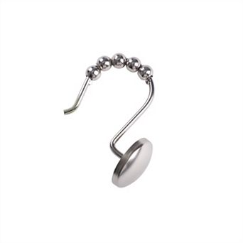 Utopia Alley Rust-Resistant Metal Shower Curtain Hooks, Smooth Glide Hooks with Ball End - Set of 12