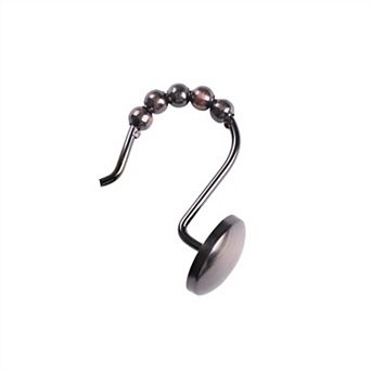 Utopia Alley Rust-Resistant Metal Shower Curtain Hooks, Smooth Glide Hooks with Ball End - Set of 12