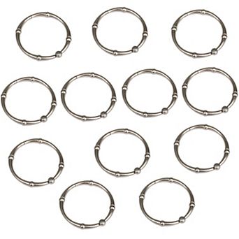 Utopia Alley Rust-Proof Zinc Shower Curtain Hooks with Clasp Closure for Bathroom - Set of 12