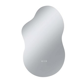 24"W x 40"H Backlit Cloud-Shaped Glass Bathroom Vanity Mirror Dimmable LED Lights Fog-Free