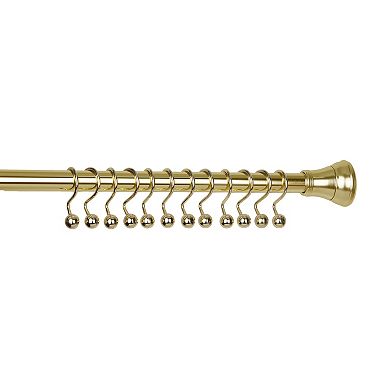 Utopia Alley Rust-Resistant Metal Shower Curtain Hooks, Decorative Round Base Design - Set of 12