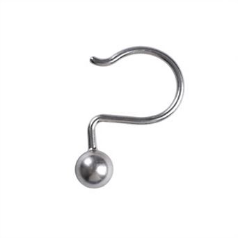 Utopia Alley Rust-Resistant Metal Shower Curtain Hooks, Decorative Round Base Design - Set of 12