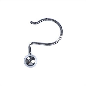 Utopia Alley Rust-Resistant Metal Shower Curtain Hooks, Decorative Round Base Design - Set of 12