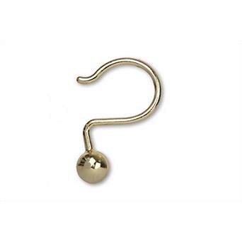 Utopia Alley Rust-Resistant Metal Shower Curtain Hooks, Decorative Round Base Design - Set of 12