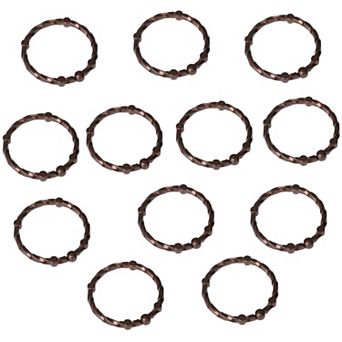 Utopia Alley Rust-Proof Zinc Twisted Shower Curtain Hooks with Clasp Closure for Bathroom- Set of 12