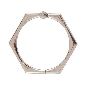 Utopia Alley Rust-Proof Zinc Hexagon-Shaped Shower Curtain Hooks with Clasp Closure - Set of 12